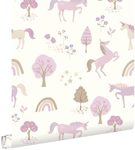 Esta Home Tapete Einhörner Violett 53 cm x 10.05 m