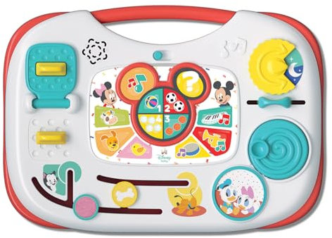 Clementoni Disney Baby - Mickey And Friends Interactive Pad, Gioco Prima Infanzia Interattivo 12+ Mesi, con attività Elettroniche e Meccaniche per Scoprire Numeri, Animali e Musica, 17890