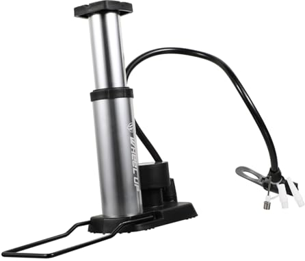 BELLIFFY Fahrradluftpumpe Mit Manometer Tragbare Fußpumpe Aus Aluminiumlegierung Hochdruck-luftinflator Für Verschiedene Ventilarten Für Notfälle Unterwegs