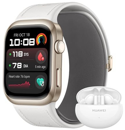 HUAWEI WATCH D2 +FreeBuds 5i White, Smartwatch 1.82 AMOLED, Ambulatory Blood Pressure Monitoring, ECG, Sleep Breathing Awareness, SpO2, Health Community, Smart Lifestyle,Bluetooth Calling，iOS Android
