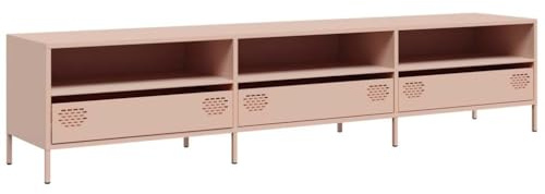 vidaXL TV-Schrank Rosa 202x39x43,5 cm Kaltgewalzter Stahl