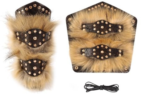 XANHOY Nieten-Handgelenkschoner, Zubehör, PU-Leder, Handgelenkmanschette mit Nieten, verstellbare Armbänder für Motorradfahren