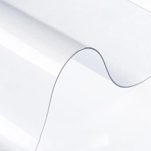 Matt Schreibtischunterlage 30~240cm, Groß PVC Tischschoner, Glasklar Durchsichtige Tischdecke 1.5mm, Wasserdicht Abwaschbar Tischschutz Folie für Couchtisch und Computertisch(50cm x 70cm)