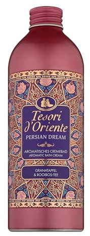 Tesori d'Oriente | cremebad Persian Dream | Aromatisk kroppsvård med granatäpple & rooibos-te | wellnessritualer för kropp och sinnen | 500 ml