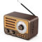 Vintage-Transistorradio – Retro-Stil mit moderner Reichweite, tragbar, AM/FM/SW, mit USB/TF/Aux-MP3-Wiedergabe und wiederaufladbarem 1800-mAh-Akku
