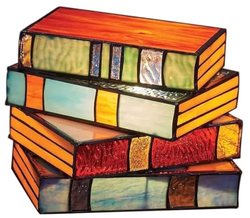 LIFKOME Bücherstapellampe aus PVC im Vintage Stil Dekorativ für Zuhause | Angenehmes Licht, Feine Verarbeitung, Wohnlich für Wohnzimmer und Schlafzimmer, Praktische Nutzung
