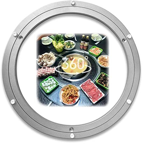 Lazy Susan skivspelare med tunga kuddar, 360° rotation, vridbar bas stor TV-skärm, lunchbord, TV, datorskärm