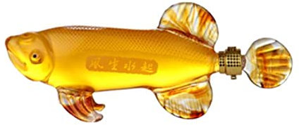 KRXSOBNV, Carafe à whisky en forme de poisson, bouteille de vin artisanale créative, carafe en verre en forme d'arowana, distributeur de liqueur en cristal for hommes, papa, vin, rhum, carafe ，Carafes