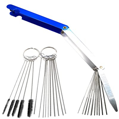 CLISPEED 3sets Kit Pulizia Per Carburatore Aghi e Spazzola Detergente Per Corpo Farfallato Strumento Pulizia