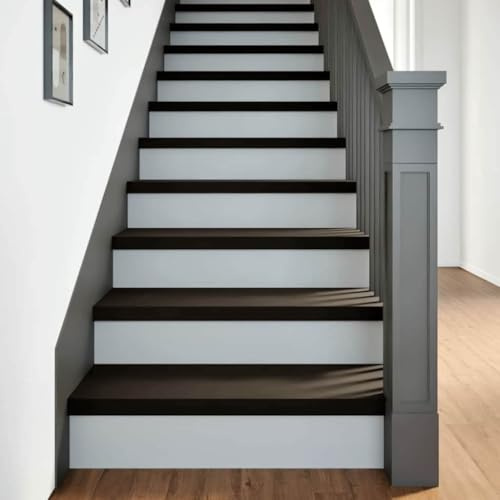 GCHDHAPB Battistrada per scale, 12 pezzi, marrone scuro, 70 x 25 x 2 cm, in legno massello di rovere, articoli per la casa e il giardino, per la casa, gradini per scale