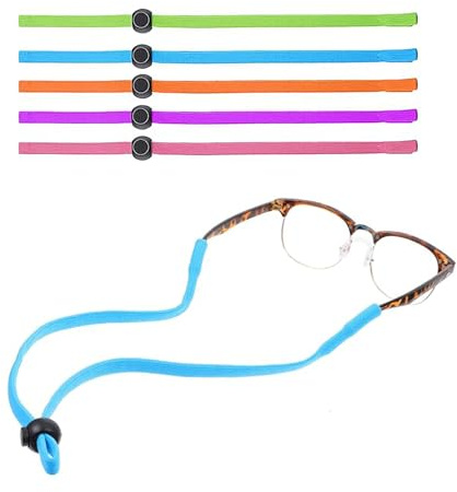 5PCS Brillenband Damen,Brillenkette Damen,Verstellbare Brillenkette,Sonnenbrille Band Herren,Rutschfeste Ohrbügelabdeckung,Gute Schweißabsorption Für Männer Und Frauen Für Outdoor-Sportarten (Bunt)