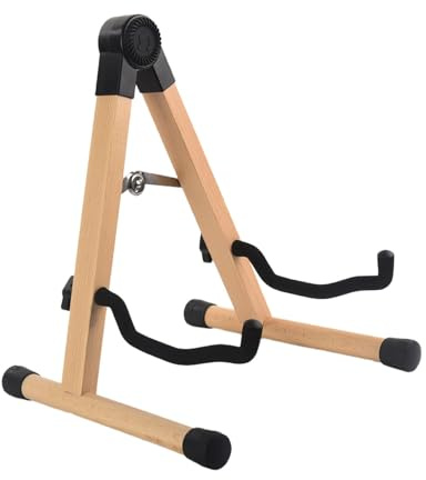 Folpus Soporte plegable para guitarra, accesorio para instrumentos musicales, madera, soporte de suelo con estructura en forma de a para y guitarras