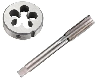 Matriz de rosca redonda, métrica, 2 piezas para roscado interno y externo en máquinas herramienta. Juego de terrajas de machos métricos para zurdos M2-M22. Matriz de machos y redonda (M19x1.0).