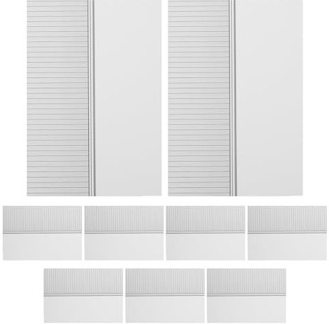 Ibasenice Papel Pintado Autoadhesivo Casa De MuñEcas 1:12 9 Piezas | Blanco, Papel, FáCil AplicacióN, 1:12, TamañO 29.50 X 21.00 X 0.10 Cm, Para Casa De MuñEcas