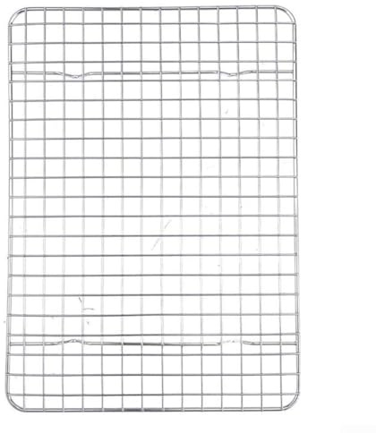 Grille de refroidissement pour gâteau en acier inoxydable, maille de cuisson carrée pour une circulation d'air uniforme et un séchage rapide, 21,6 x 30,5 cm, passe au lave-vaisselle (25,4 x 38,1 cm)