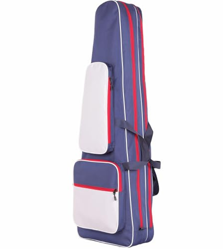 EIGEETO Bolsa de esgrima, tela de poliéster, impermeable, portátil, bolsa de equipo para espada, espada HEMA, traje de esgrima y almacenamiento de máscaras (rojo/blanco/azul)
