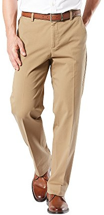 DOCKERS Men's Classic Fit Workday Khaki Smart 360 Flex Pants (Standard and Big & Tall), New British Khaki, 42W x 32L
