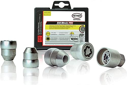 Fits Hyundai Santa Fe Models Heyner Germany Stil Block PRO Locking Wheel Nuts M12x1.5 Set 4 Locks Thatcham Quality Assured Bolts 771/5