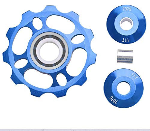 Alomejor Fahrrad Schaltwerk Hinten Aluminiumlegierung 11T Pulley Mountainbike Stra?e Fahrrad Ersatzteil Blau