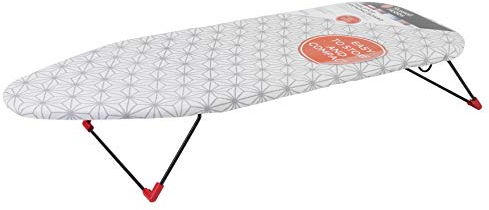 Russell Hobbs LA054012 Table Top Ironing Board – Small Foldable Ironing Table, Non-Slip Feet, Lightweight & Compact, 100% Machine Washable Cotton Cover, Travel/Small Homes, Left & Right-Handed Users