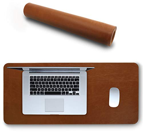 Londo Leder Verlängerter Mouspad, Multifunktionale Schreibtischunterlage - Rutschfesten Unterseite, Glatte Oberfläch