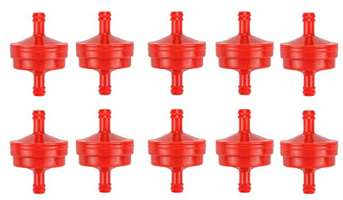 Hippotech Paquet de 10 tondeuses à gazon 1/4 filtre à essence en ligne pour Briggs Stratton 298090 4105 298090S 5018B 5018H 5018K