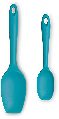 Zeal Non-Stick Silicone Large & Small Spatula Spoon - Aqua