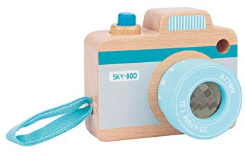 Lelin Fotoapparat Holz Spielzeug Foto Miniatur Kleinkind Holzspielzeug Gurt Kinder Rollenspiel Spiel
