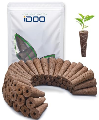 iDOO 60 Pcs Replacement Grow Sponges, Hydroponics Growing System, Hydroponics, Seed Starter Pods Kits Hydroponic Sponges Compatible Hydroponic Growing System (Except ID-IG309)