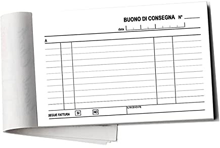 50 Blocchetti Buoni di consegna, cm 17x10. 2 copie auto copianti. Blocchetti da 50 fogli in duplice copia (100 fogli)