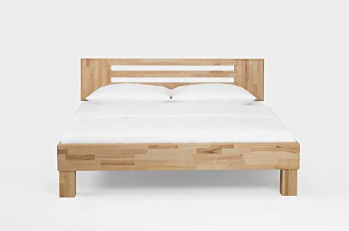Massivholzbett Maex mit Kopfteil Bett Kernbuche geölt verschied. Größen DICO Schlafzimmer Gästebett Kinderzimmer Schlafen Wohnen Holzbett massiv Größe 200 x 220 cm