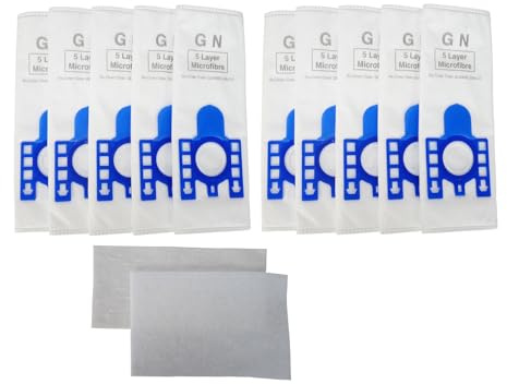 10 x Place4parts Compatible Vacuum Cleaner Hoover Bags & Filters for Miele GN C1 C2 C3 Powerline Silence Ecoline