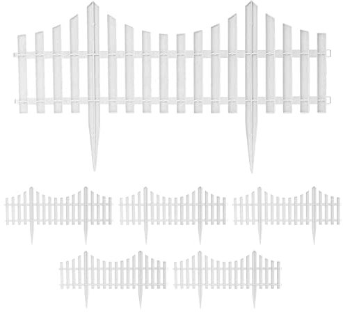 AMIUHOUN 6 pezzi per interni o esterni, recinzione da giardino in plastica, per asilo piccolo recinto fai da te