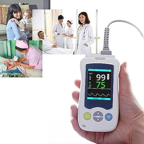 Oxymètre de Pouls Portable NOALED - Moniteur de Saturation d'Oxygène Surveillant la Fréquence Cardiaque et la SpO2 pour les Soins aux Adultes et Nourrissons
