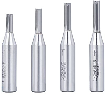 End Mill 1/2inch (12.7mm) Shank Straight Router Bit Woodworking Milling Cutter for MDF Plywood Chipboard Slot Bit ( Size : 12.7x6x22mm )
