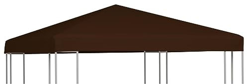 BaraSh Pavillondach 310 g/m² 3x3 m Braun Pavillon Wasserdicht Stabil Winterfest Ersatzdach Pavillon