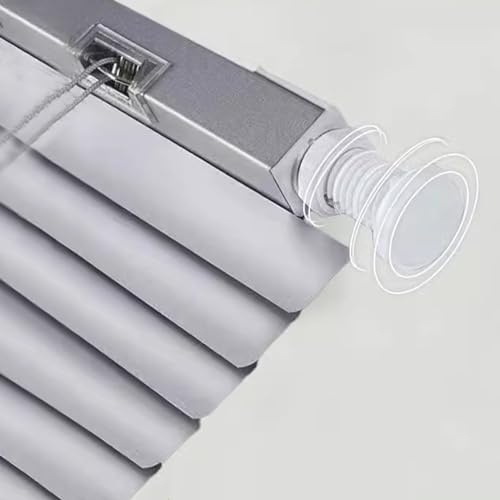 NIANXINN Ohne Bohren Alu-Jalousie,Aluminium-Jalousie Für Innen,wasserdichte Lichtanpassung Fenster Rollo,Silber,25mm Metall Lamellen,Anpassbar Farbe/Größe,Breite × Höhe (150cm x 130cm(59in x 51in)