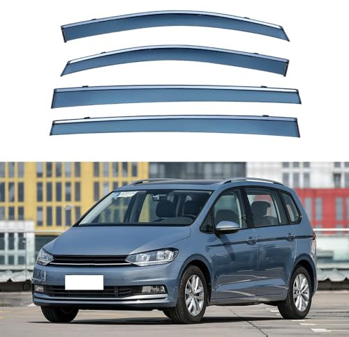 ZHMWT 4 Stück Auto Fenster Visier Regenschutz Windabweiser für VW Touran MK2 5T 2016 2017 2018-2023, Regen Windabweiser Protection Exterieur Zubehör