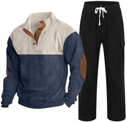 Tuta Uomo Invernale Offerta Leggera Felpa Senza Cappuccio Con Zip E Pantaloni Completi Due Pezzi Set Di Abbigliamento Sportivo Invernale Comode Complete Casa Tuta Ginnastica Firmate Training Outwear