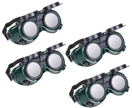 ANDRESLAD 4pcs Welding Goggles Industrial Safety Glasses with Flip-up Welder Eye Protection for Grinding Welding Gear