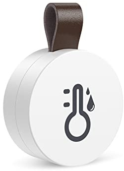 Quystetes 1 Pièce Thermomètre Hygromètre sans Bluetooth Thermomètre Extérieur Smart Home Capteur de Température et D'Humidité Blanc