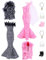 TPZORJX 2 Sätze Puppenkleidung 36-45 cm- Puppenkleider Set, pinkfarbenes Kleid, Geschenk für Kinder, Mädchen Jungen(2 Stile)