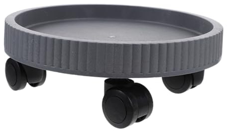 BESPORTBLE Support Rond pour Pot de Fleurs avec Roues Points D'appui Stables Structure Solide en Plastique Roulettes Mobiles pour Plantes D'intérieur et Petits Aquariums
