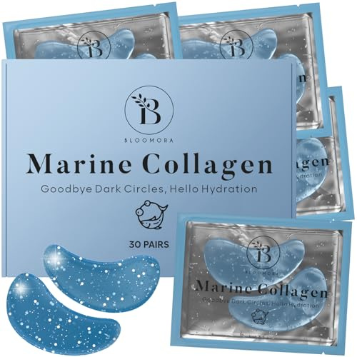 Patch Yeux Anti Cernes - Masque Yeux avec Collagène Marin et Acide Hyaluronique - Patch Anti Cernes Yeux - Anti Poche Sous Les Yeux - Eye Mask pour l'hydratation (30 paires)