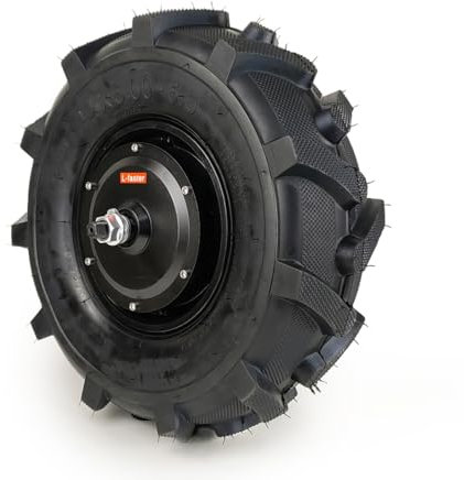 Geared L-faster 14 Inch 500W Trolley Low Speed Motor Wheel Agricultural Tyre 14x5.00-6.5 for Wheelbarrow (36V500W)