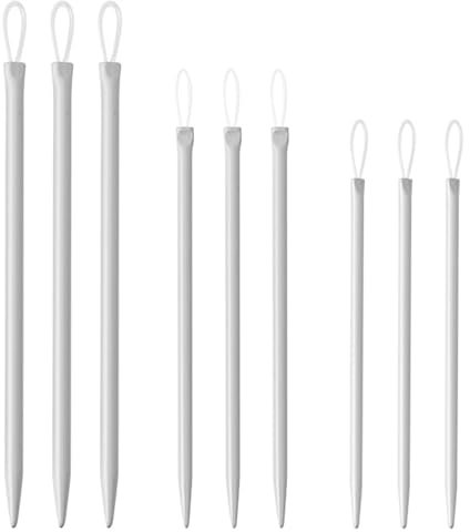 SYEYCW 9 Piezas Aguja Lanera, Hilo de Nylon de Ganchillo Enhebradores de Agujas para Coser a Mano, Accesorios Profesional de la Tapicería de Agujas para Manualidades, Muñecas y Fabricación de Tufting