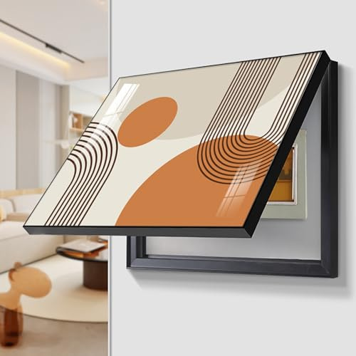 Pannello elettrico nero – Scatola decorativa artistica fai da te in porcellana con cristalli per decorazione da parete di hotel, 45 x 35 cm