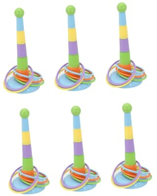 Gogogmee Jeux D'anneaux 6pcs en Plastique, Ensemble Créatif et Drôle