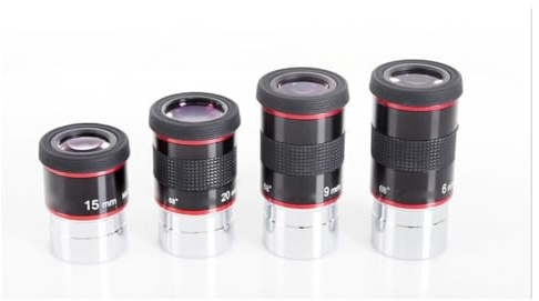 Telescope Accessories 1 Set Telescope Eyepiece 1.25 68° Ultra Wide 6mm/ 9mm /15m /20mm For Astronomical Telescope Accessories 4Pcs