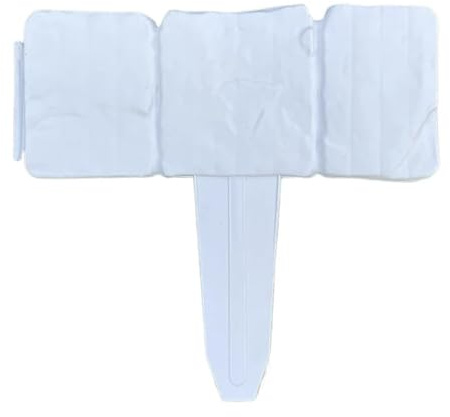 10 pezzi di bordatura da giardino in plastica, pannelli recinzione in finta pietra, barriera for esterni for patio Per Aiuole(White)